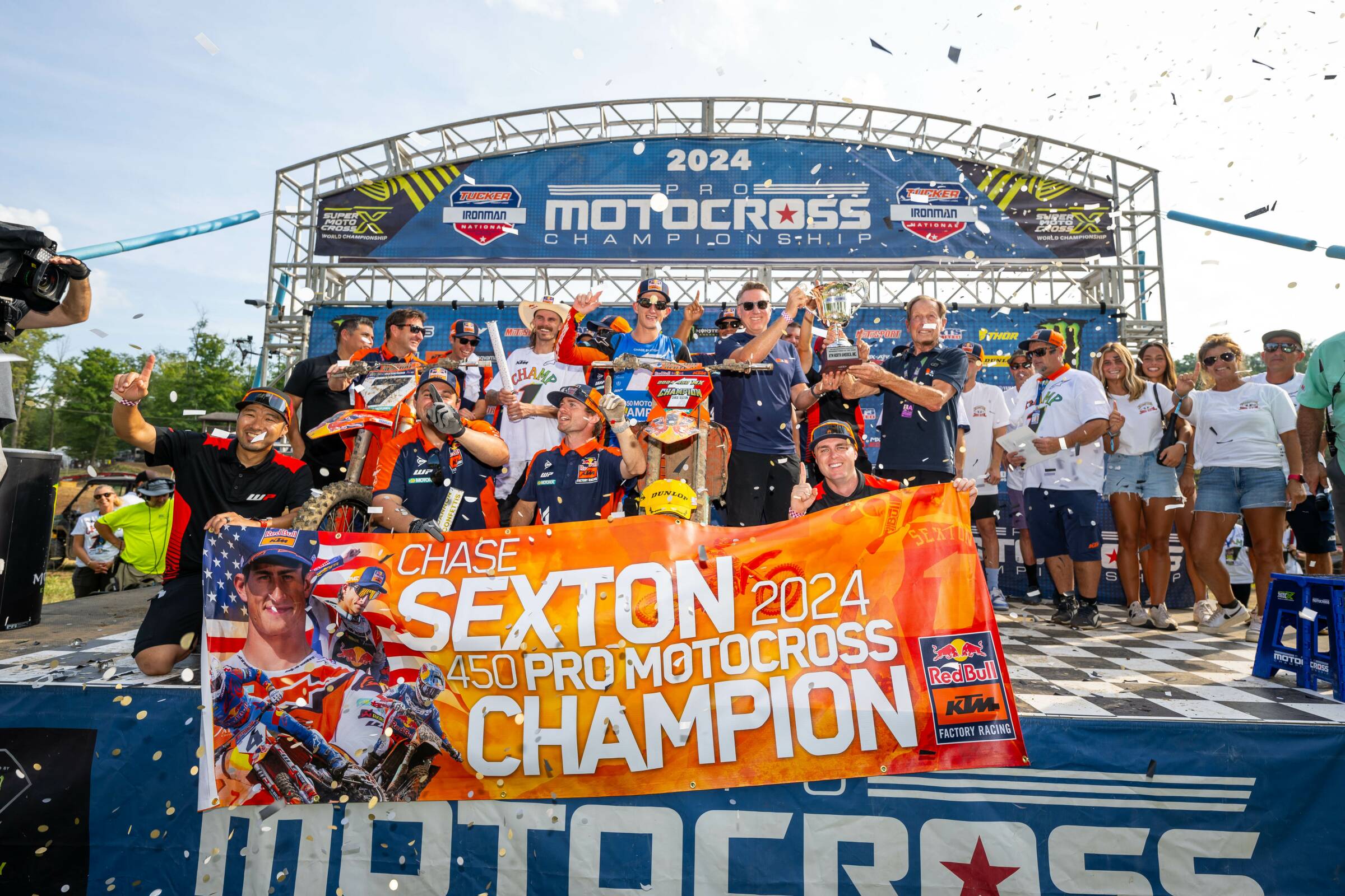 CHASE SEXTON E RED BULL KTM FACTORY RACING SONO I CAMPIONI AMA PRO MOTOCROSS 450 2024!