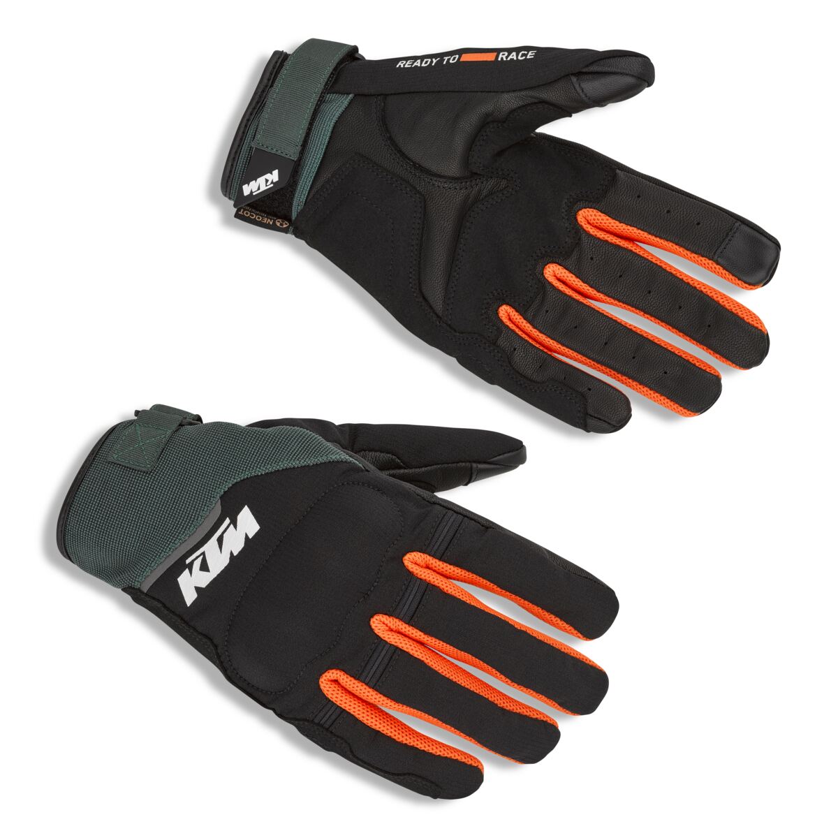 Guanti nero/verde Two 4 Ride V3