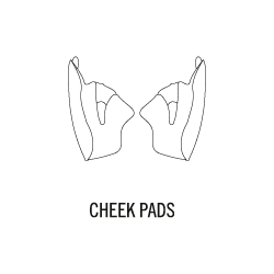 X-SPIRIT 3 CHEEK PADS SET 43 MM